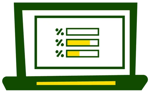 illustration of a poll on a laptop