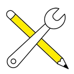 pencil and wrench