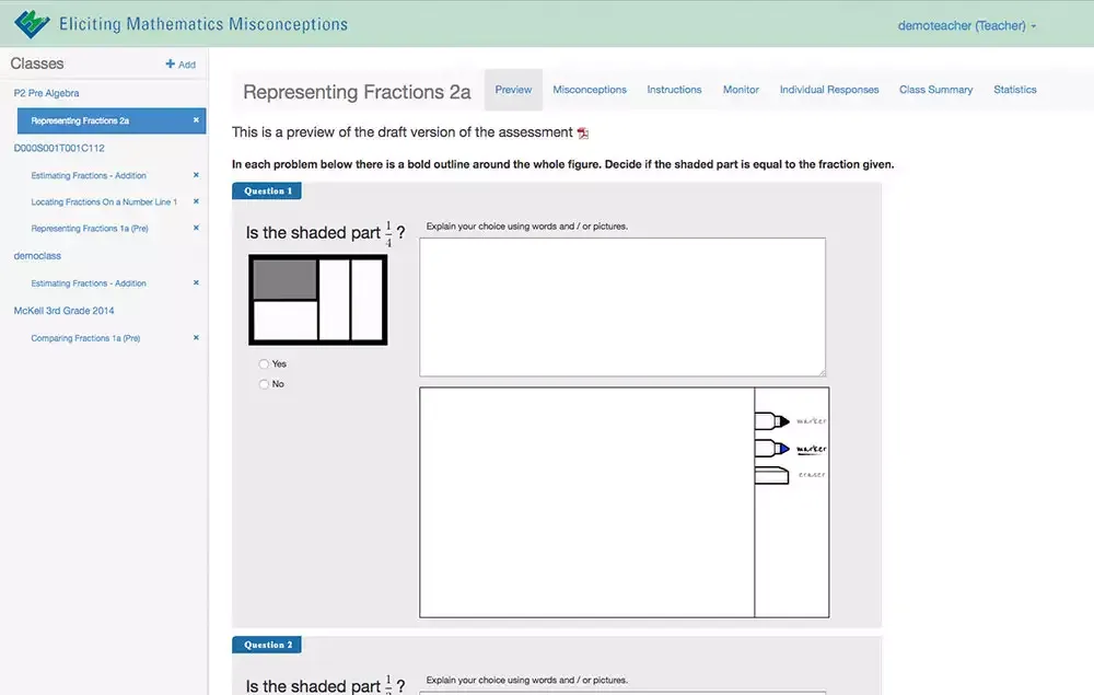 assessment screen