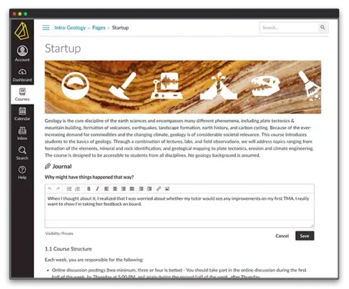 atomic journals screenshot in a Canvas page