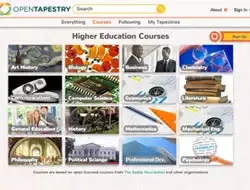 higher ed course categories