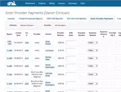 provider payments list